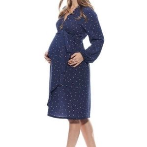 Final sale! NWT Imanimo Maternity Wrap Midi Dress